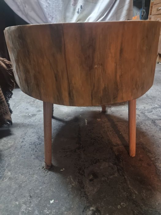 Stolik kawowy ozdobny z pnia drzewa