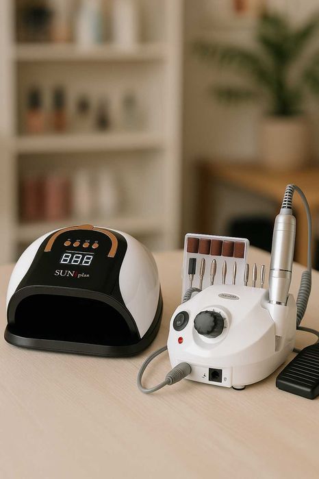 Zestaw do paznokci Frezarka 65W + Lampa UV 256W – Manicure/Pedicure