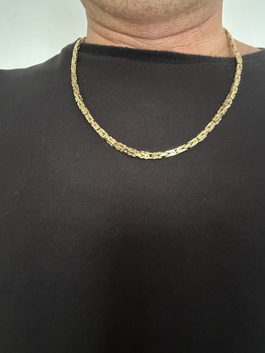 Łancuszek zloty splot krolewski 14 karat