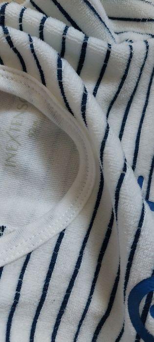 Pajacyk niemowlęcy welurowy 92 chłopięcy dziewczęcy unisex w paski