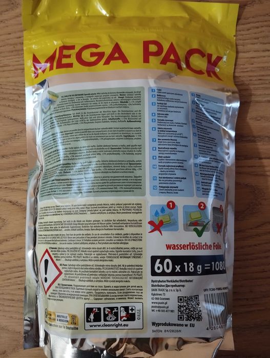 Tabletki do zmywarki puxin 6 x60 sztuk