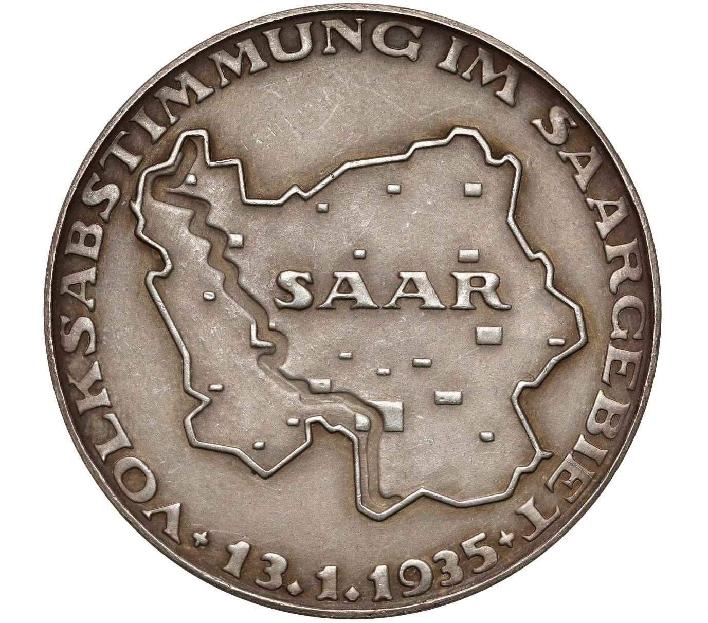 Niemcy 1935 Medal przyłączenie Zagłębia Saary