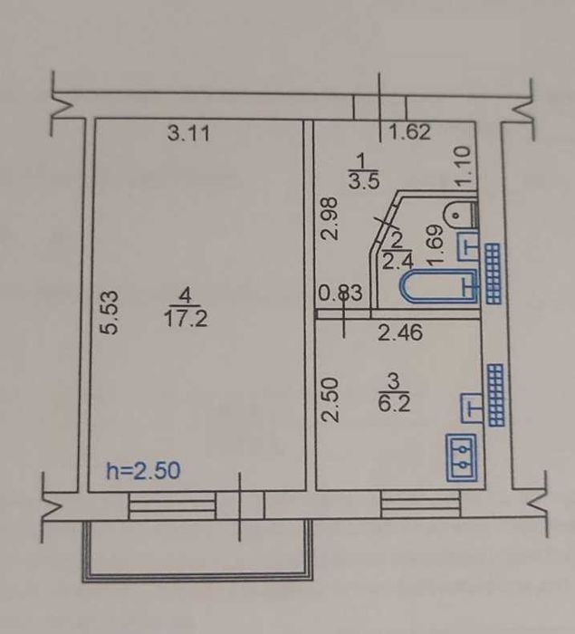 Продам 1-кім в Центрі