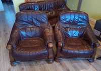 Sofa skórzana + 2 fotele