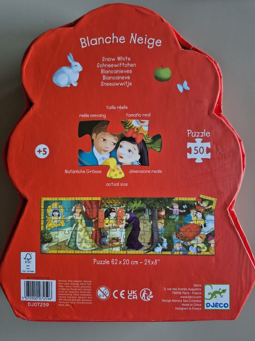Puzzle branca de neve + 5 Anos (50 peças)
