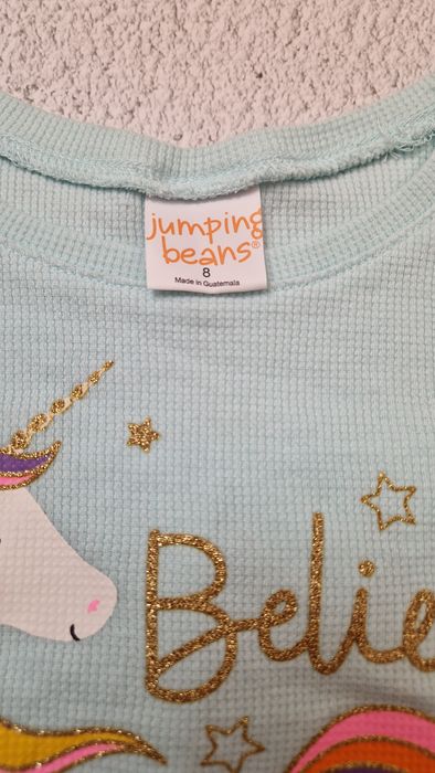 Pastelowa bluzeczka dziewczęca z motywem jednorożca