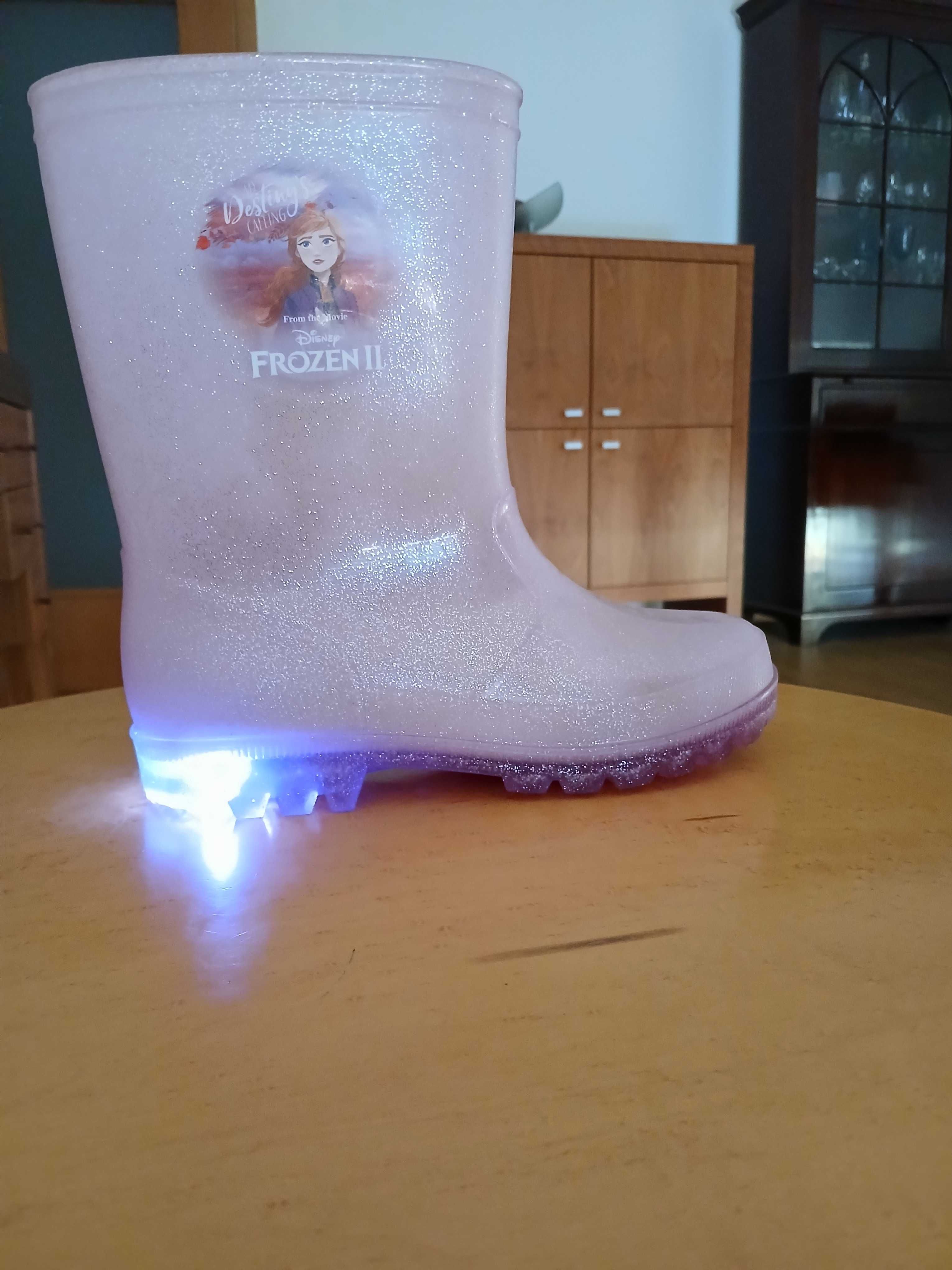Galochas de criança da Frozen disney com luz