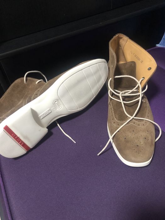 Черевики чоловічі нубук/шкіра 42 розмір коричневі