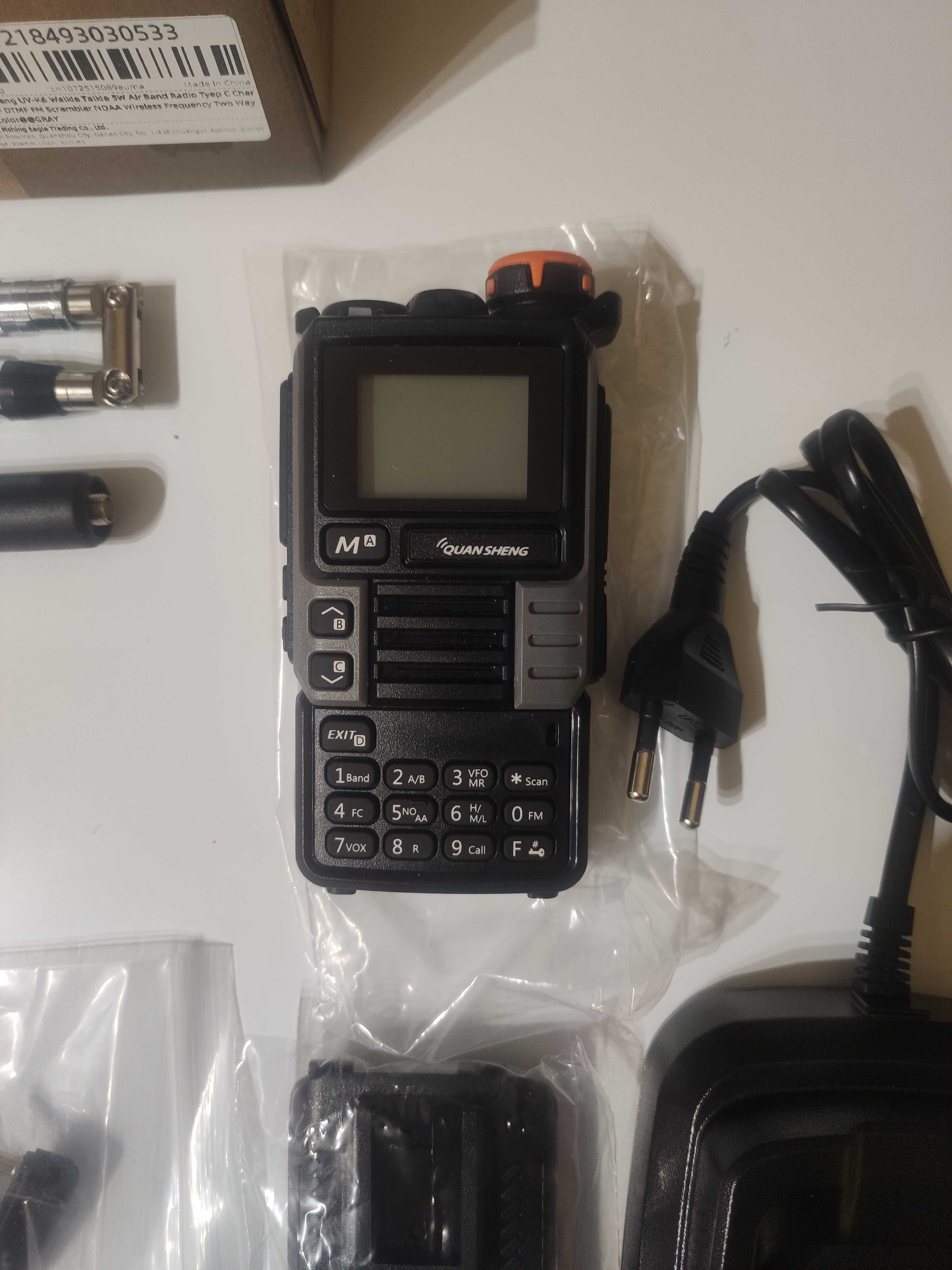 Radiotelefon Quansheng UV-K5 (99) 5W PMR UKF UV-K6 Egzumer zestaw Kłak