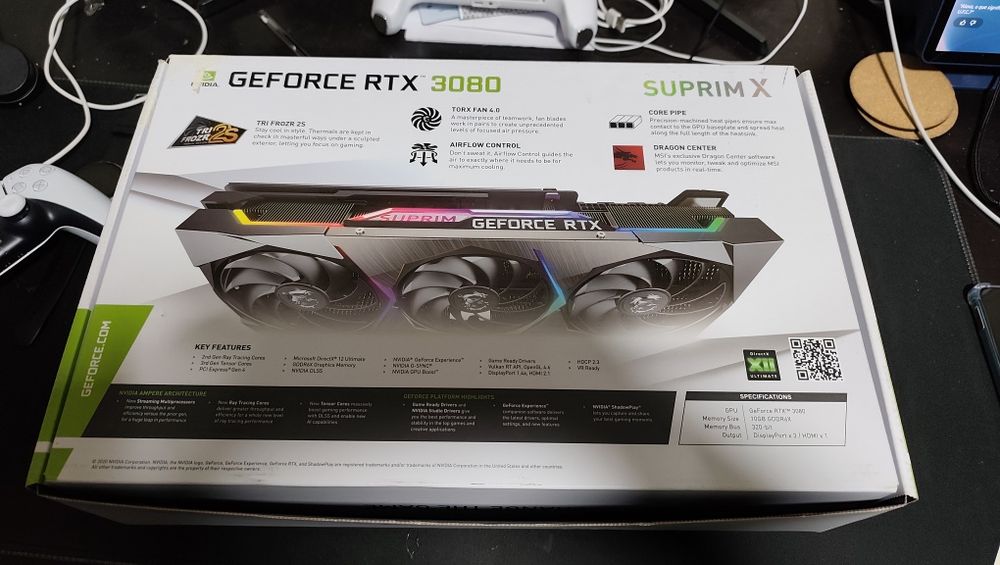 Placa Gráfica MSI GeForce RTX 3080 Suprim X melhorada