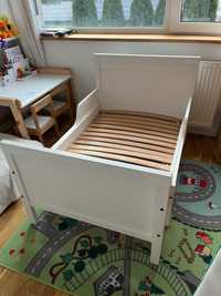 Łóżko dziecięce Sundvik Ikea, regulowana dług. 80x137–200 cm + materac