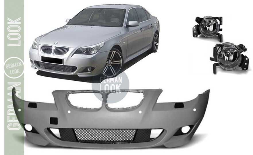Para-choque frontal BMW Série5 E60 E61 de 2003 a 2007+faróis nevoeiro