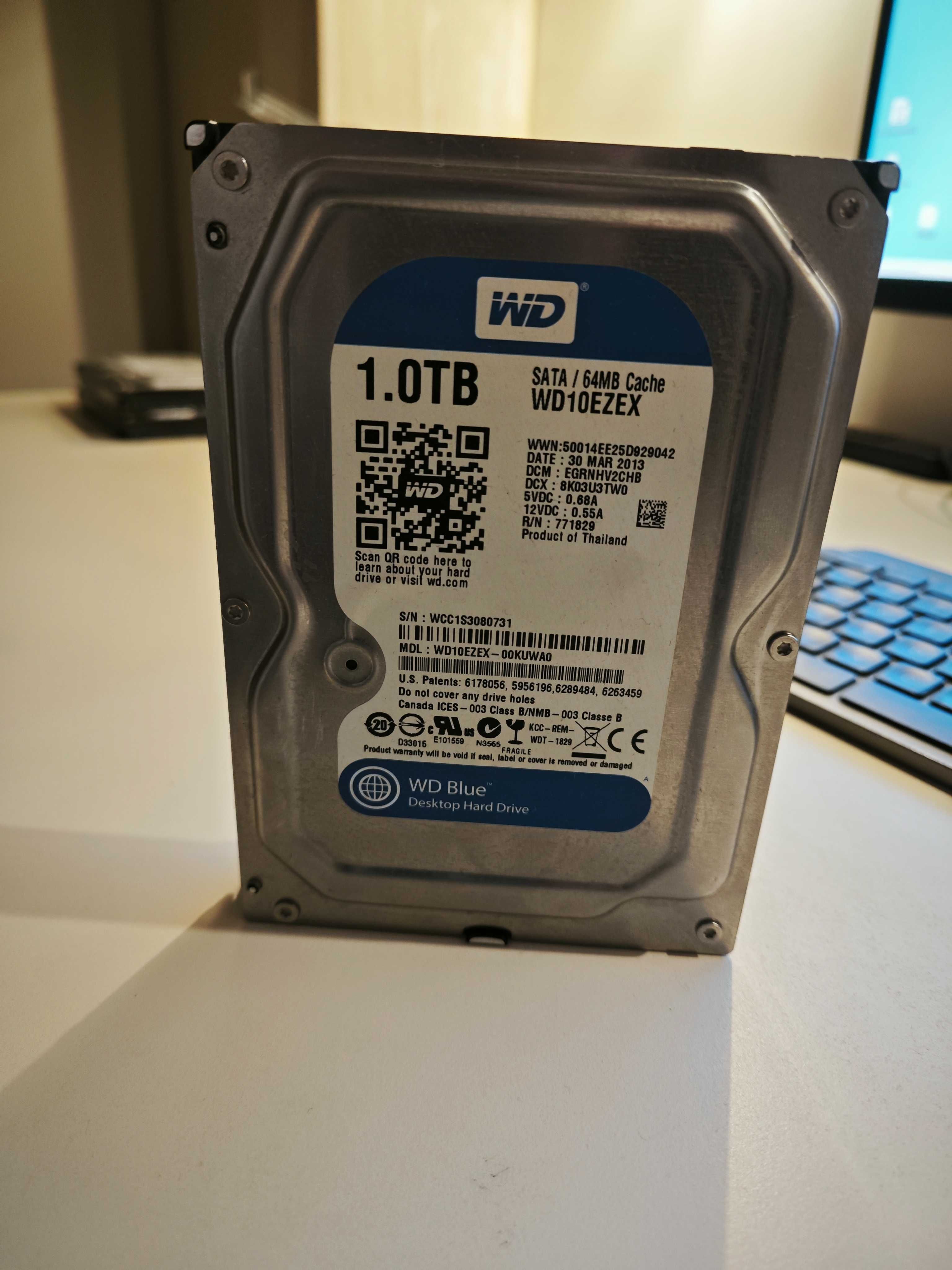 Dysk 3,5" 1TB SATA WD10EZEX - testowany 100% sprawny