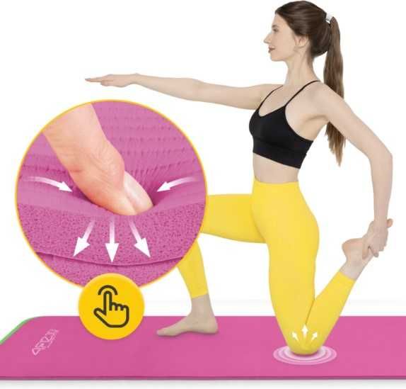 Mata do ćwiczeń 180×60 NBR 4FIZJO Jogi Pilates Aerobiku Cardio 1cm