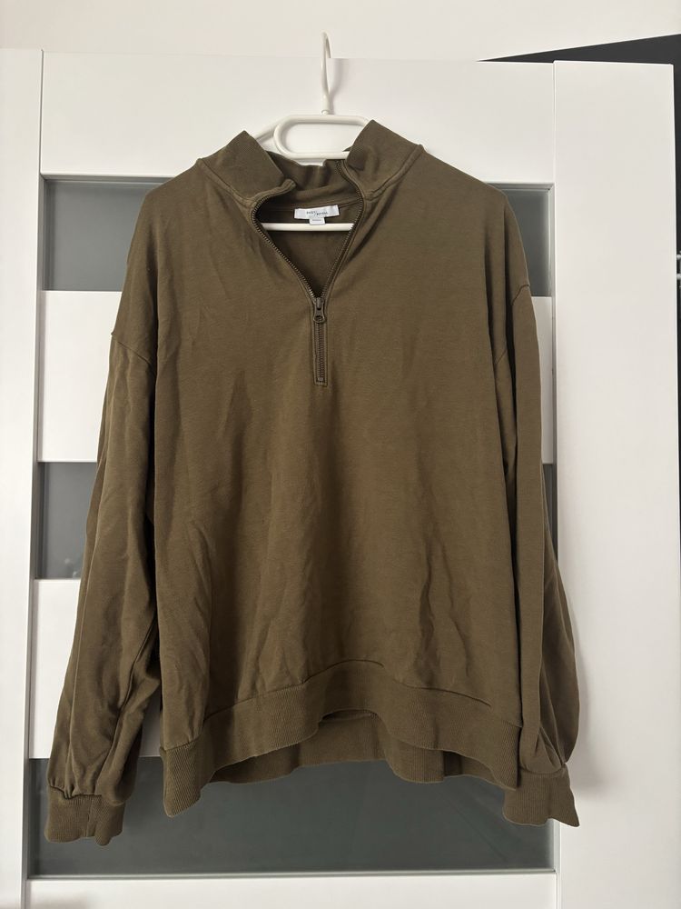 Bluza oversize z rozpinanym kołnierzykiem