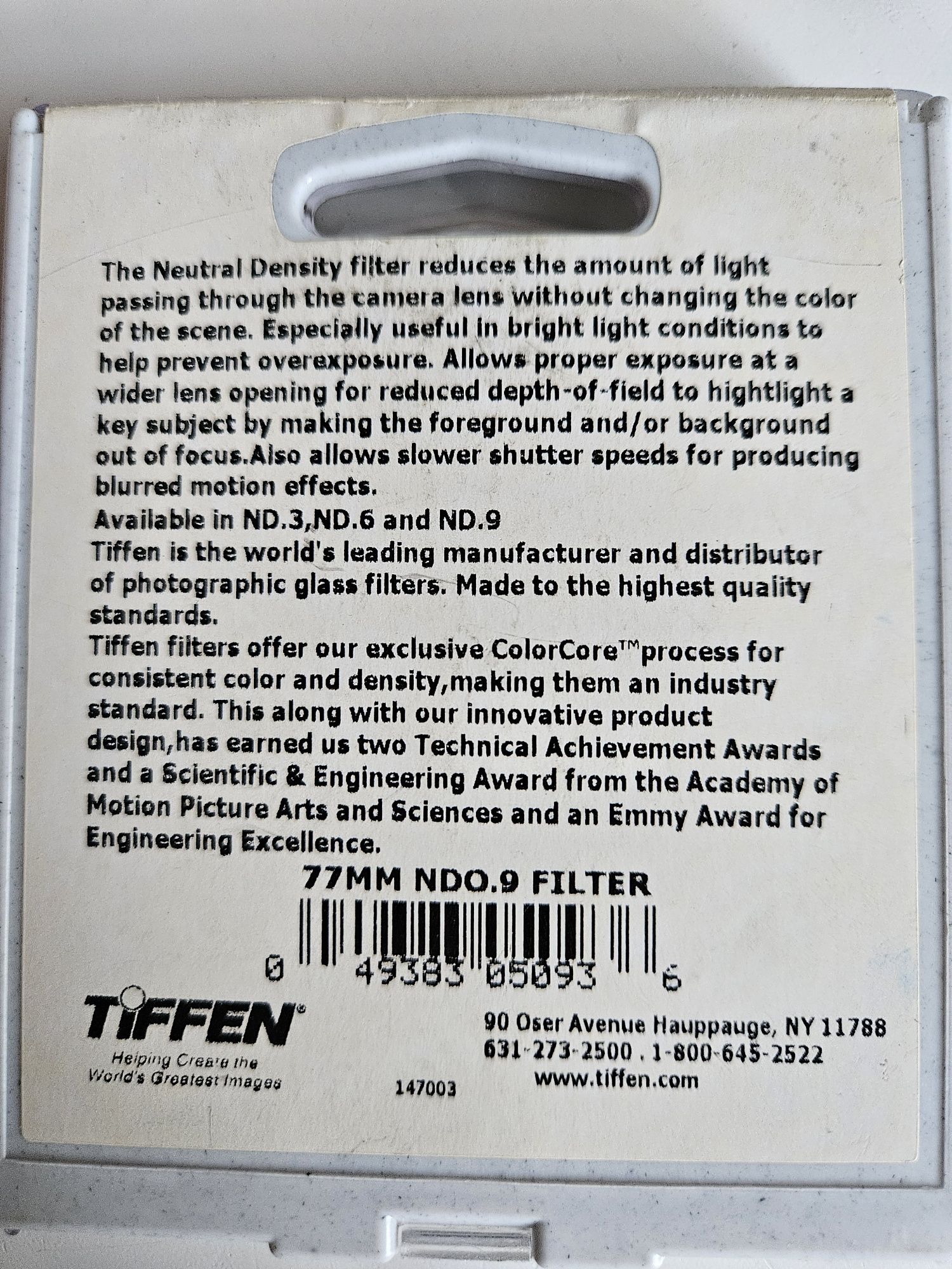 Filtr szary Tiffen ND Neutral Density 0.9