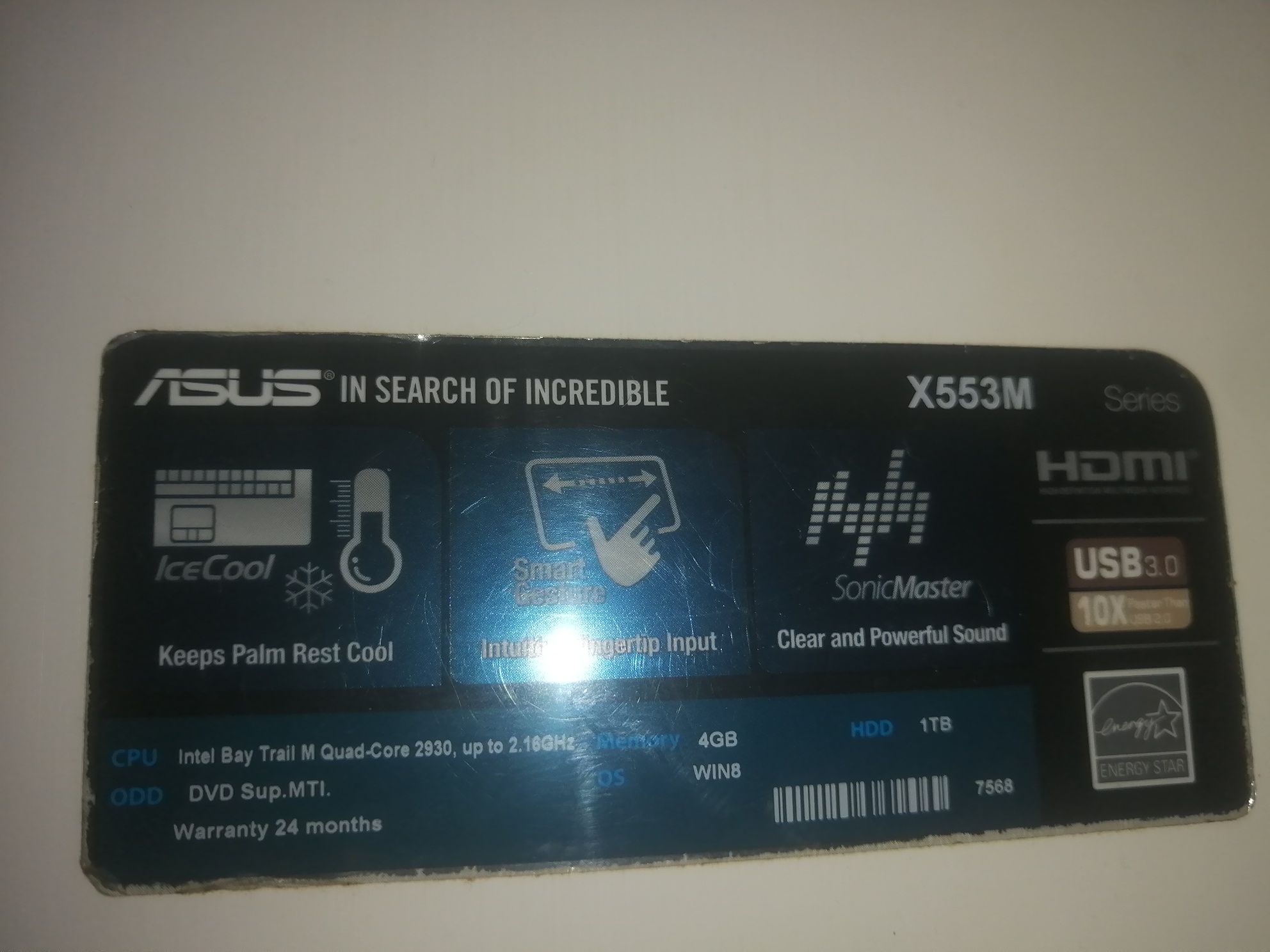 Asus Branco 15.6