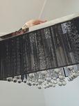 Żyrandol czarny z kryształkami , lampa do salonu,sypialni