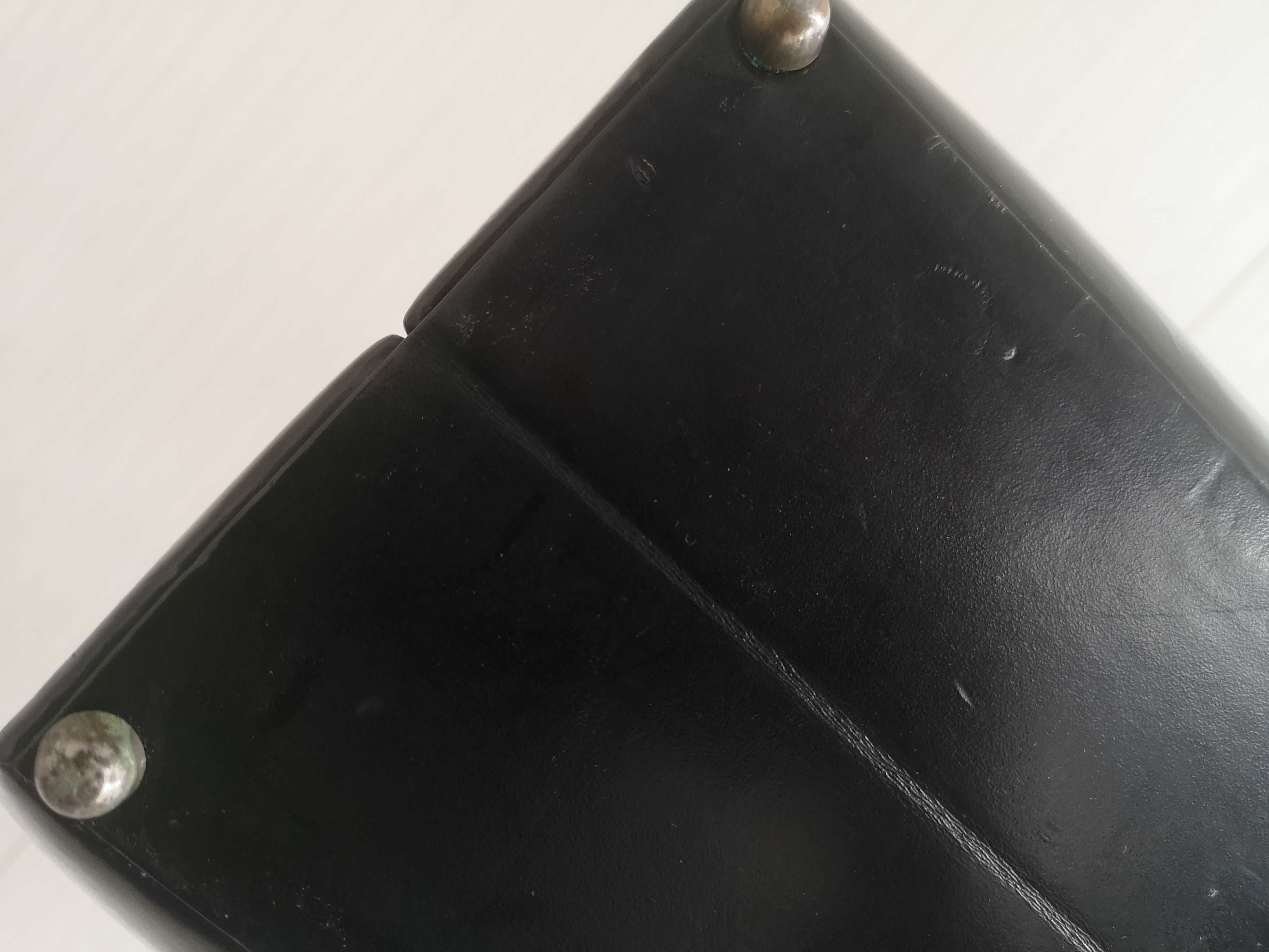 torba lekarska skóra skórzana vintage czarna lata 50 60 Retro 34x16x25