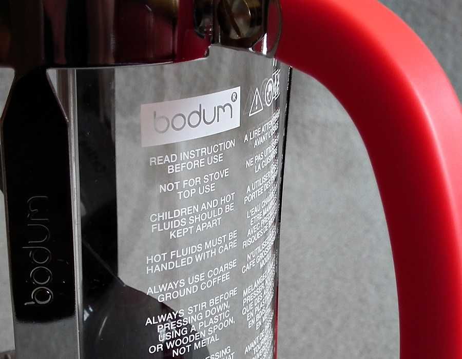Nowy zaparzacz do kawy BODUM o pojemności 1,0l - czerwony