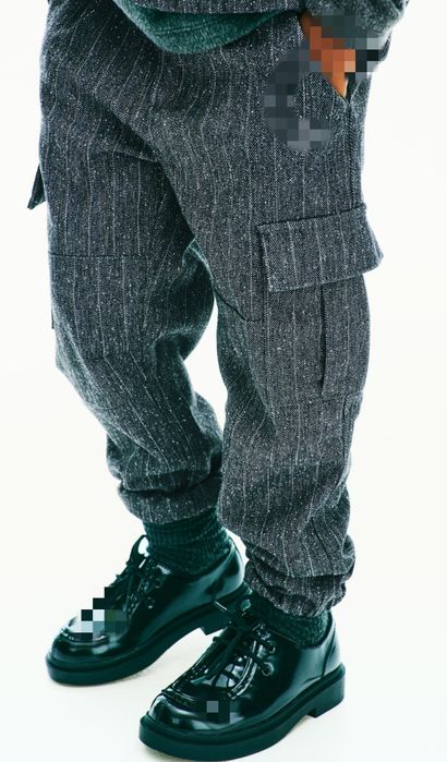 Spodnie chłopięce Joggersy cargo z diagonalu h&m 134/140