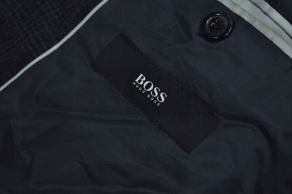 Hugo Boss The Jam Ciemnoszara Wełniana Marynarka Męska 54