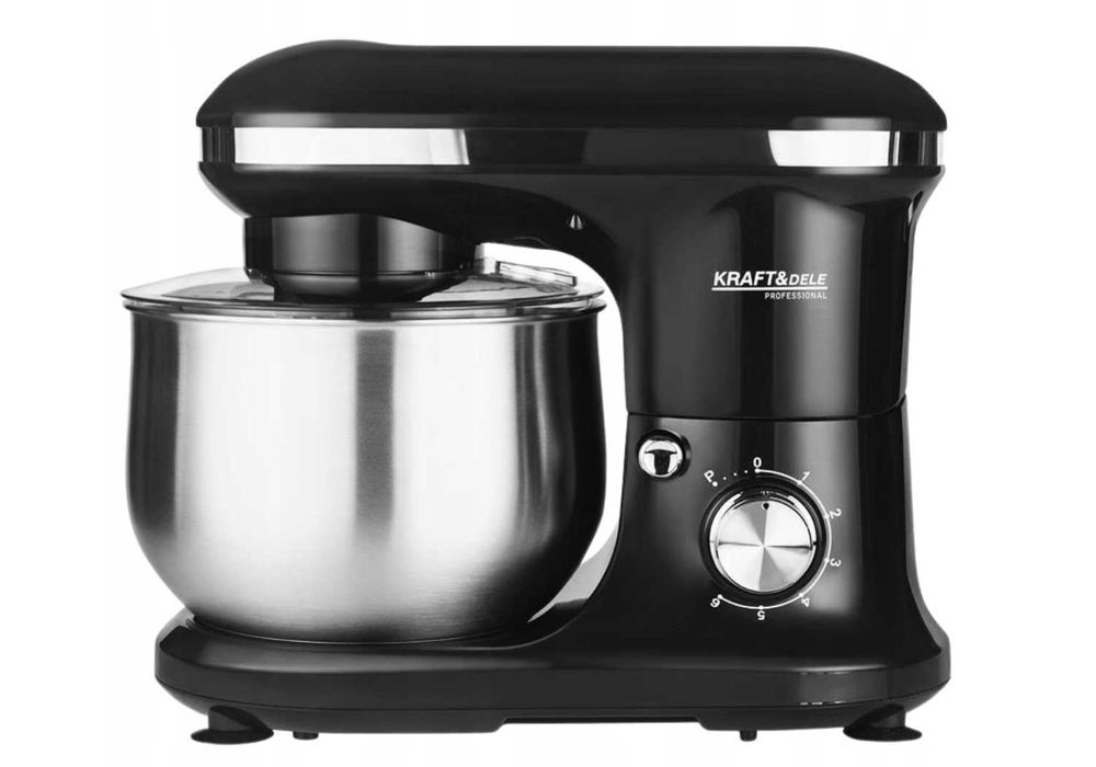 NOWY Robot Planetarny Kuchenny Mikser Wielofunkcyjny Czarny 2500 W