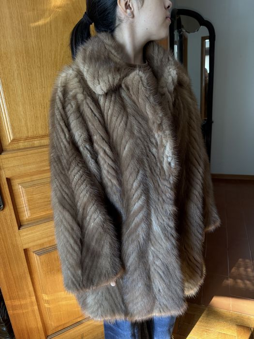 Casaco vison camel