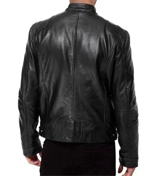 Skórzana kurtka ramoneska bikerka męska klasyczna modna