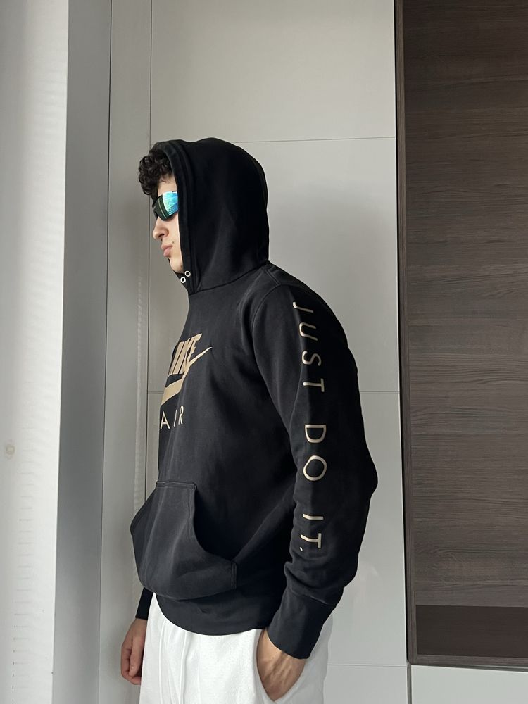 Bluza Z Kpaturem Nike Air Just Do It Reflection Gold Logo