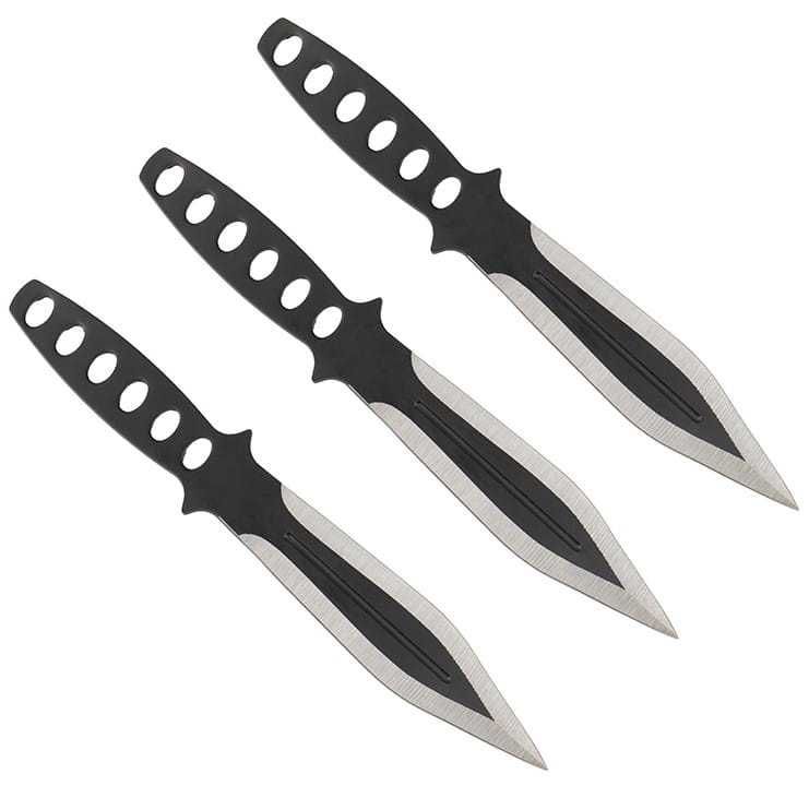 Bsh zestaw rzutek xxl nóż do rzucania shuriken 3 sztuki + etui N-415