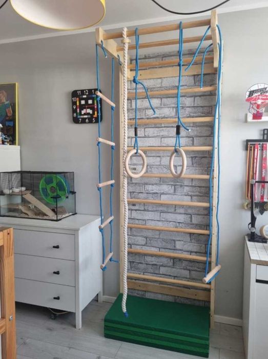 Drabinka Gimnastyczna z Akcesoriami  Trening i Zabawa Siłownia w Domu