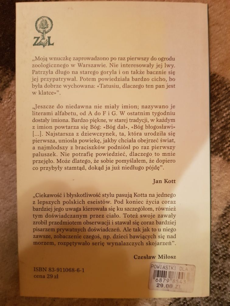Jan Kott Powiastki dla wnuczek Zeszyty literackie 2002