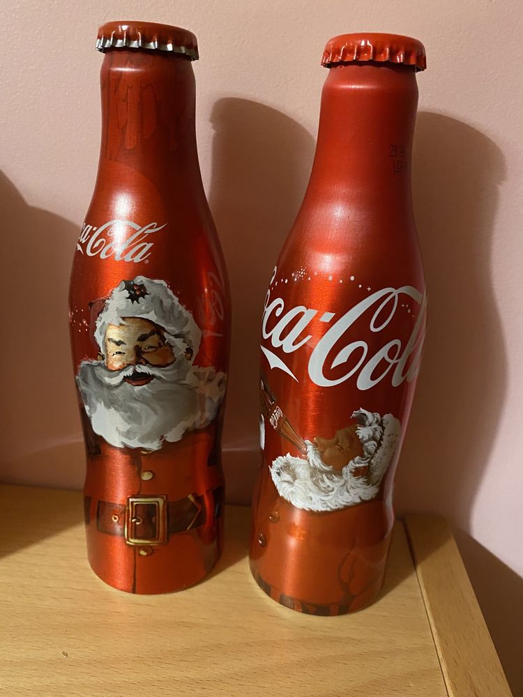 2 garrafas Natal Pai Natal coca cola Coke novas