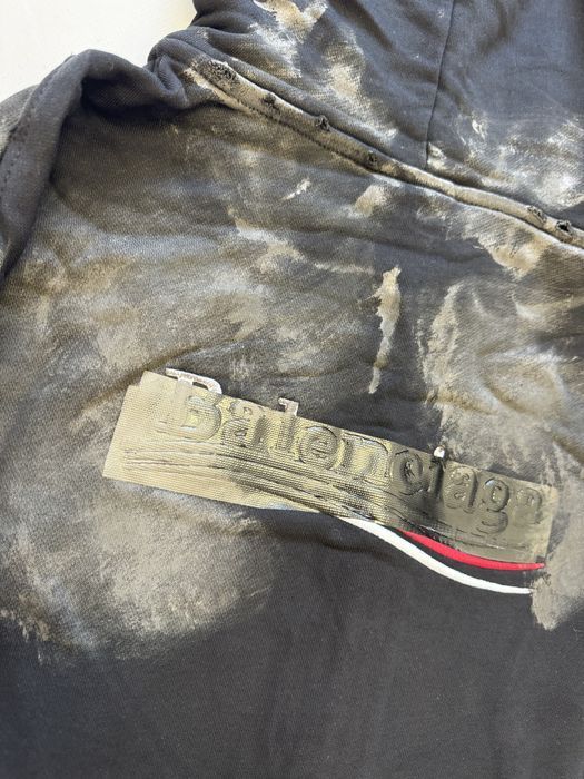зип худи Balenciaga Dirty Political logo zip up M L