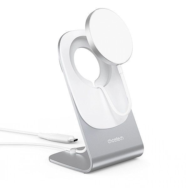 Choetech bezprzewodowa ładowarka indukcyjna 15w Qi z MagSafe biała (h0