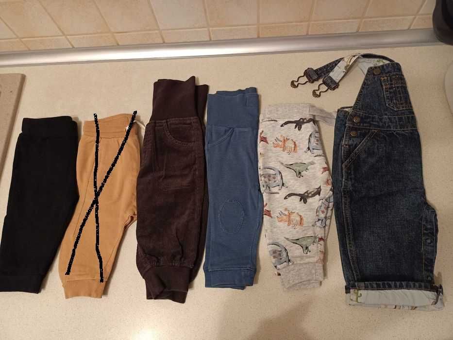 Zestaw spodni ogrodniczki 3-6m 62-68