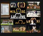 fotobox  Duże SERCE LED napis MIŁOŚĆ LOVE księżyc Ciężki dym ŚCIANKA