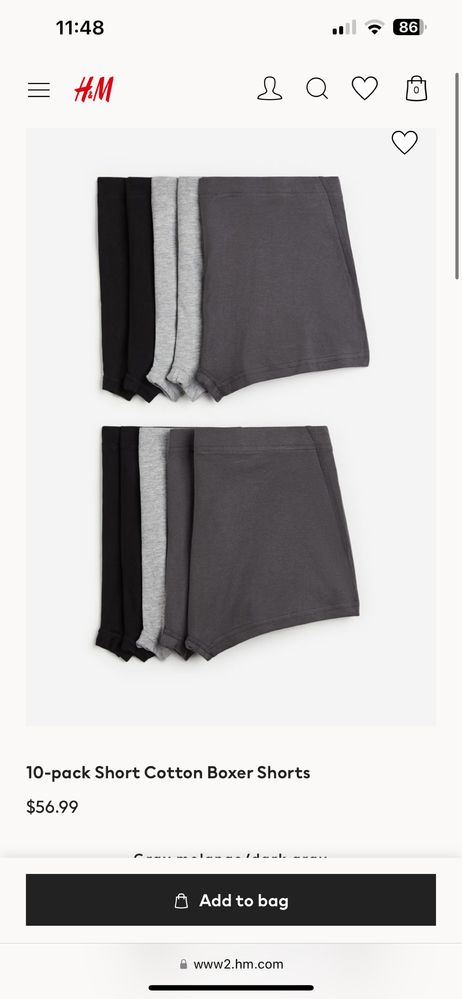 H&M 10-pack Short Cotton Boxer Shorts