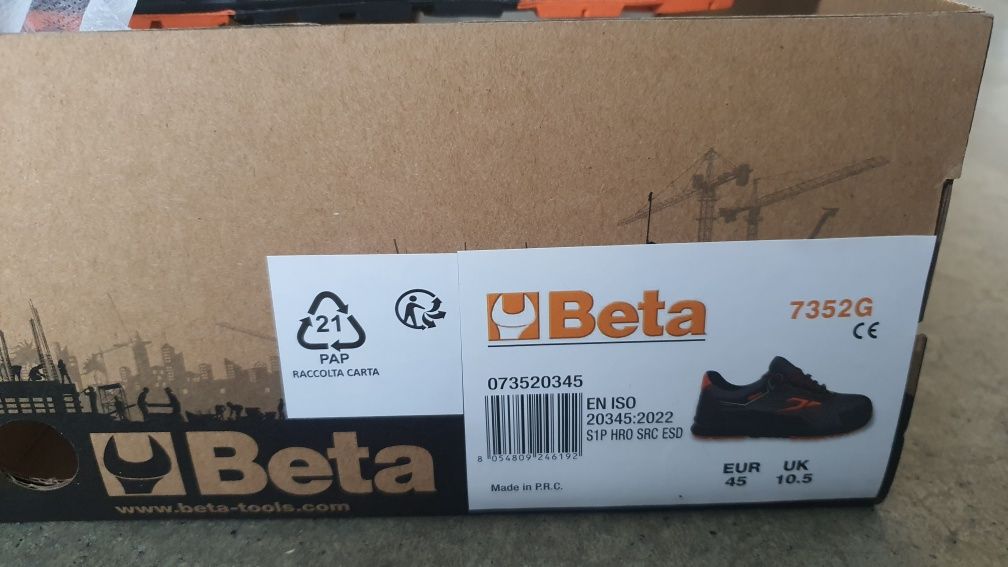 Buty robocze Beta 7352G Nowe nieużywane rozmiar 45