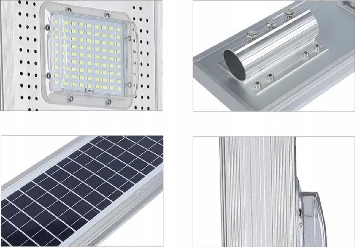 Lampa uliczna LED solarna 1200W ogrodowa aluminium