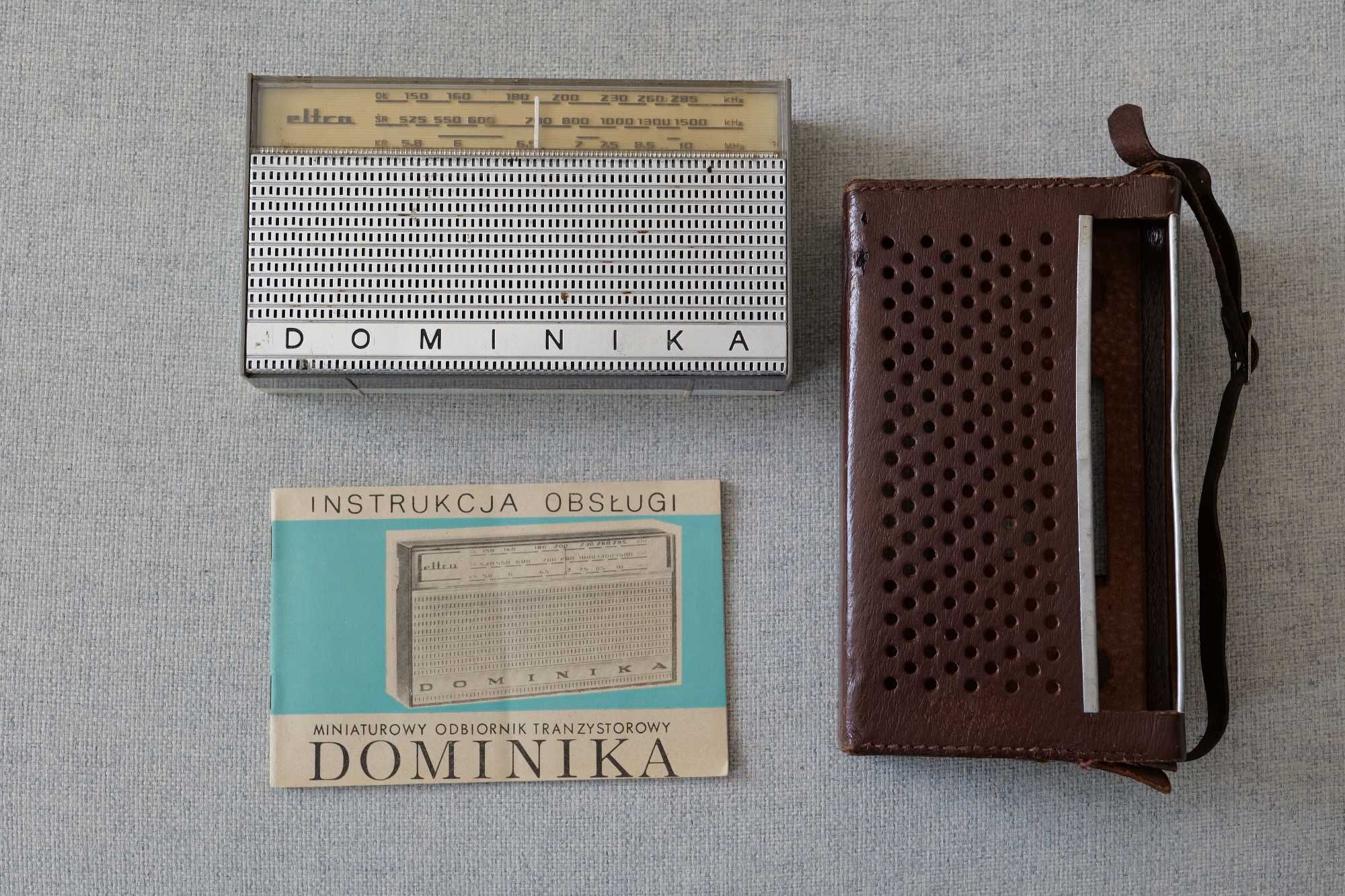 Radio Eltra Dominika z instrukcją. PRL.