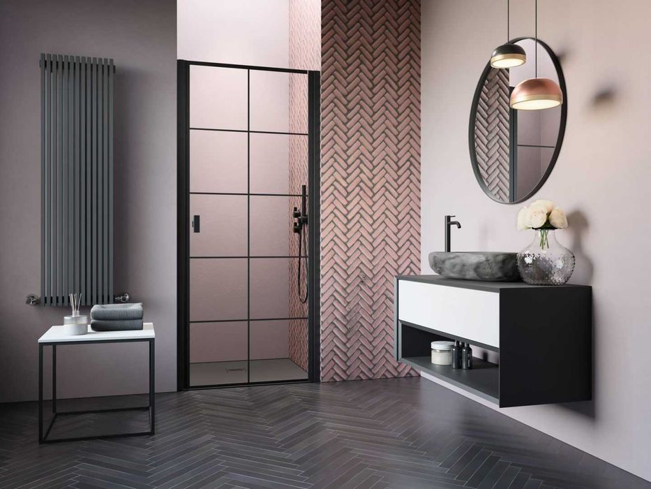 Kabina Prysznicowa Radaway Nes DWJ I 90 Prawe Czarny/Factory