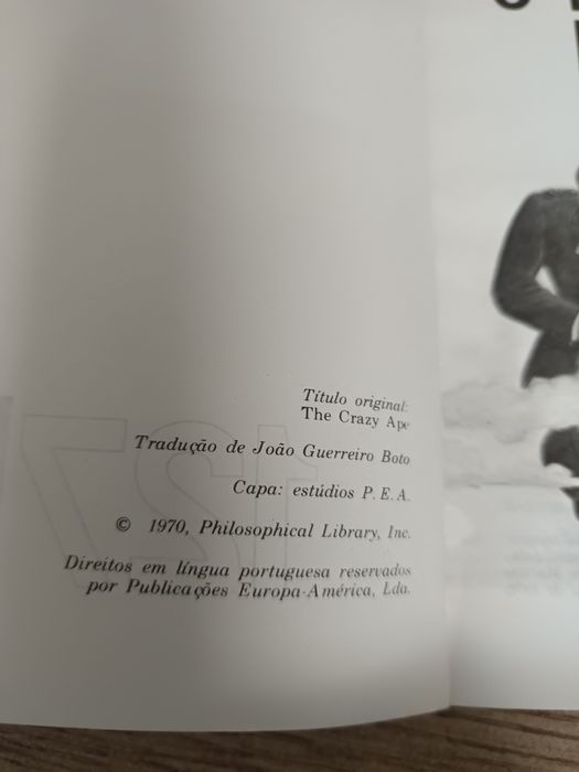 Livro " O macaco louco" Albert Szent Gyorgyi.