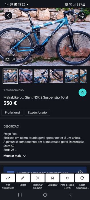 Giant Nsr 2 btt Suspensão total ..M