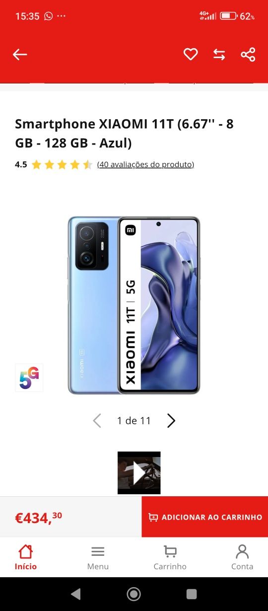 Vendo este Xiaomi 11T