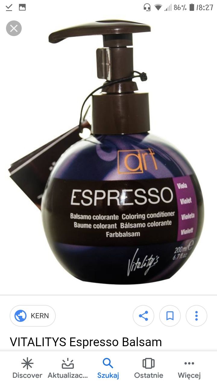 Balsam odżywka maska espresso fiolet nowa