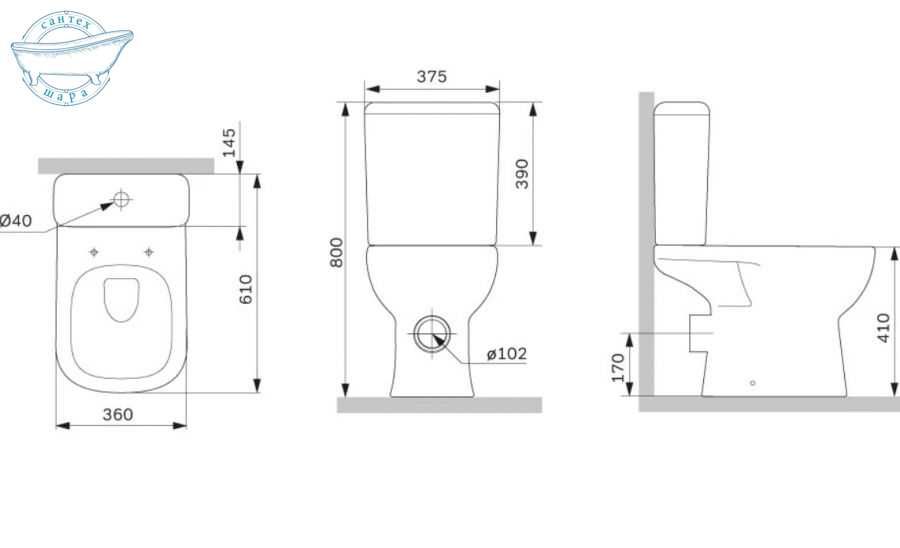 Унітаз підлоговий Am.Pm Sunny AquaSpin CLA8900SC з бачком і сидінням