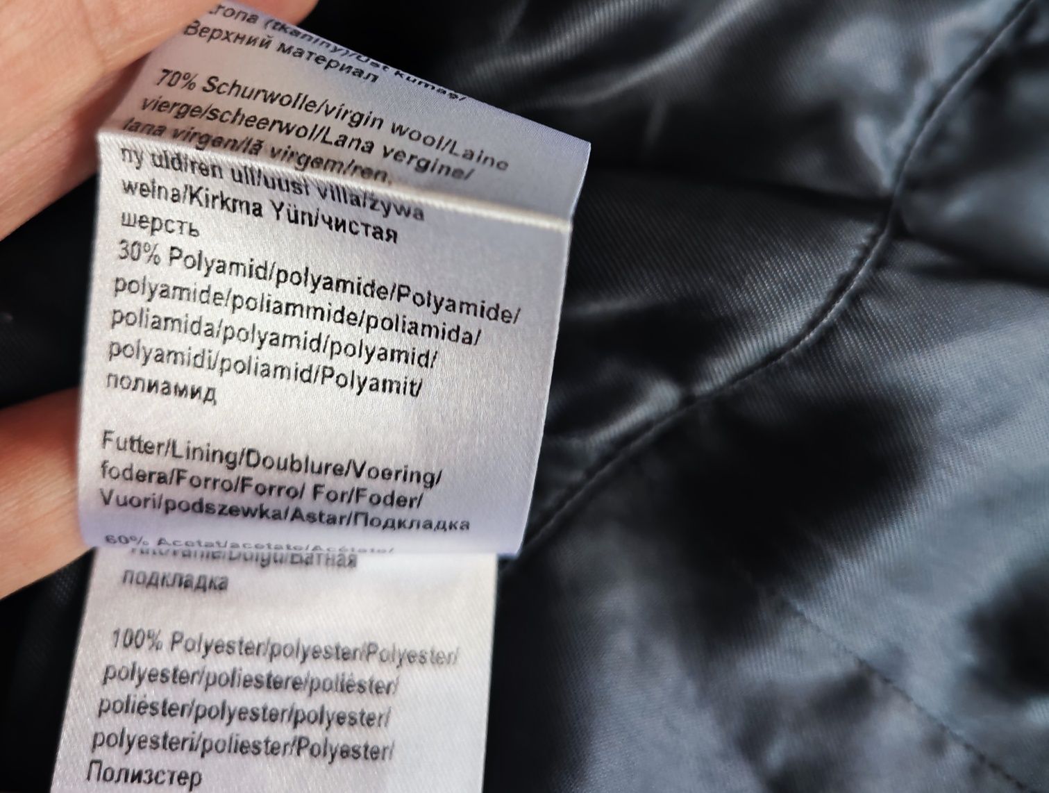 Fuchs schmitt kurtka budrysówka płaszcz wełna granatowy kaptur