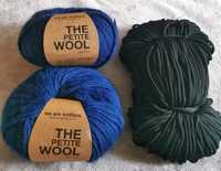 2 x włóczki,motk(wełna )i -THE PETITE WOOL + sznurek poliestrowy 100 m